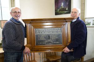 The war memorial that was stolen in 2008 has at last been replicated and hung in the memorial chapel at Buckle Lane.